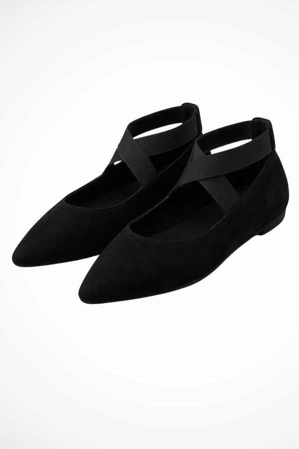 Women’s Pointed Toe Ballet Cross Strap Slip-On Comfort Shoes