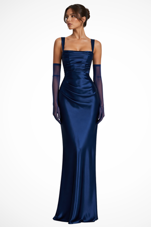 Women's Elegant Satin Mermaid Evening Gown