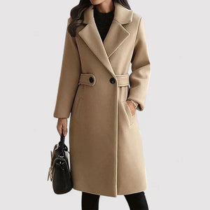 Women's Double-Breasted Longline Winter Coat