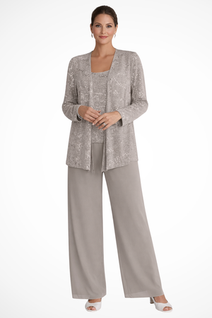 Women's Elegant 3-Piece Wide-Leg Pants Set