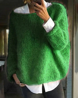 Women’s Soft Oversized Fuzzy Knit Sweater