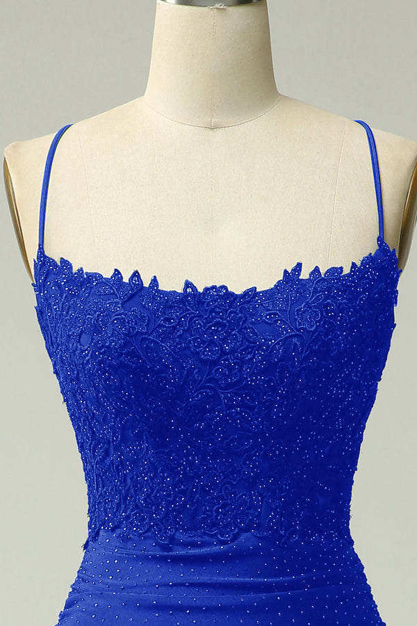 Women’s Lace Bodice Mermaid Evening Maxi Dress