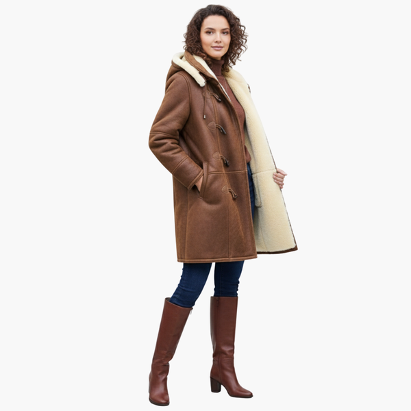 Women’s Long Winter Coat with Plush-Lined Interior