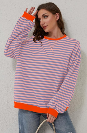 Women's Striped Oversized Sweater