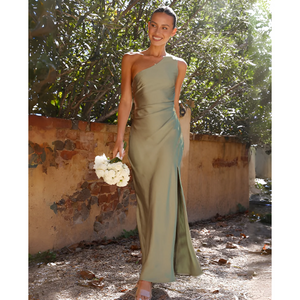 Women's Asymmetric Maxi Dress with Slit