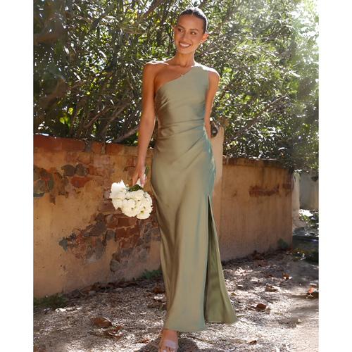 Women's Asymmetric Maxi Dress with Slit