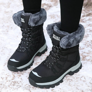Cozy Winter Snow Boots for Women – Lace-Up Comfort Fit