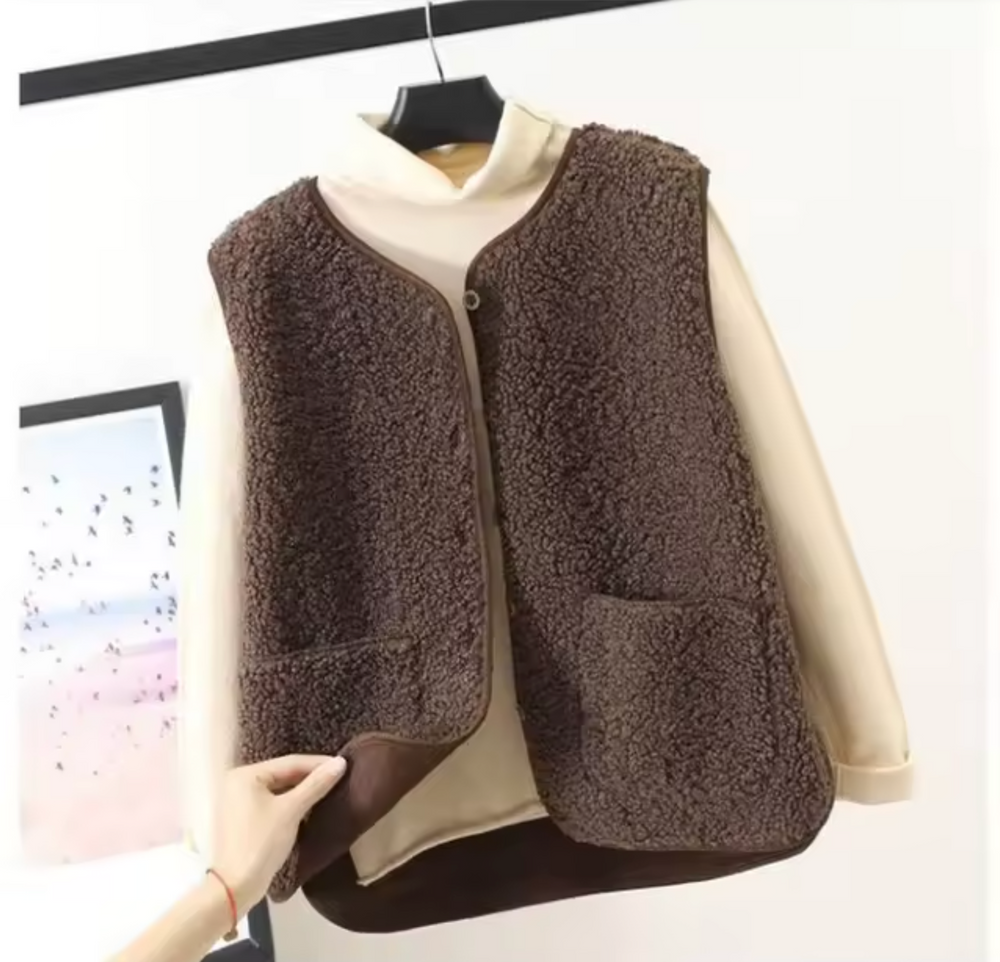 Chaleco de forro polar para mujer con comodidad acogedora para todos los días