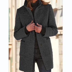 Stylish Mid-Length Women’s Winter Coat
