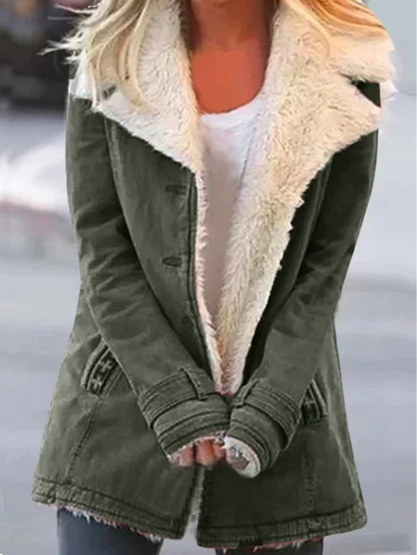 Women's Hooded Sherpa-Lined Winter Jacket