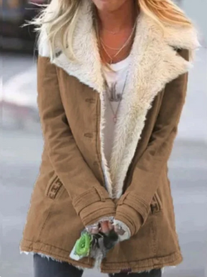 Women's Hooded Sherpa-Lined Winter Jacket
