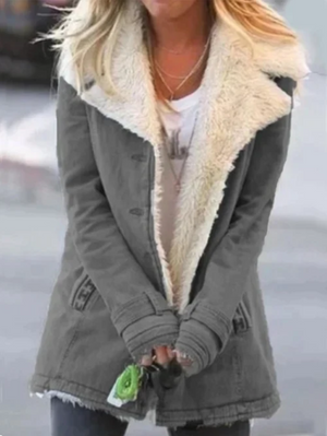 Women's Hooded Sherpa-Lined Winter Jacket