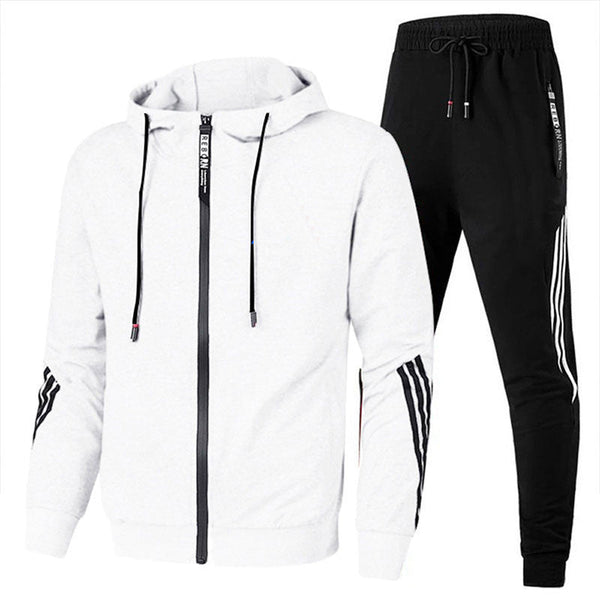 Two Piece Tracksuit Set Men Hoodie and Joggers