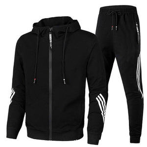Two Piece Tracksuit Set Men Hoodie and Joggers
