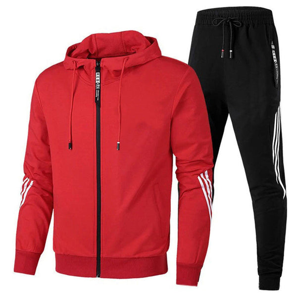 Two Piece Tracksuit Set Men Hoodie and Joggers