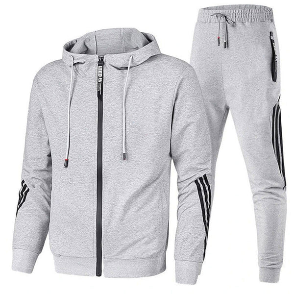 Two Piece Tracksuit Set Men Hoodie and Joggers