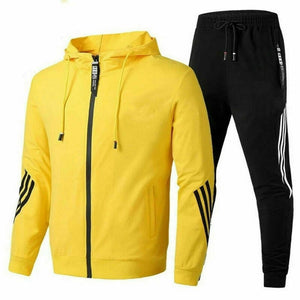 Two Piece Tracksuit Set Men Hoodie and Joggers