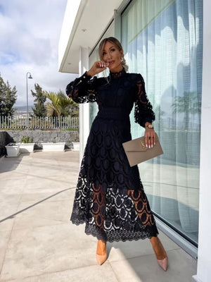 Stylish Women's Lace Bodycon Dress - Elegant Fit