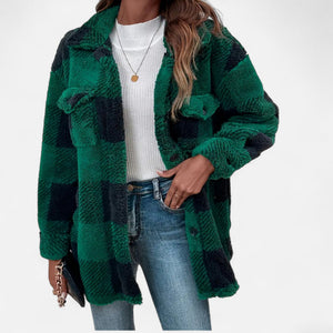 Women’s Plaid Oversized Shacket Button-Up