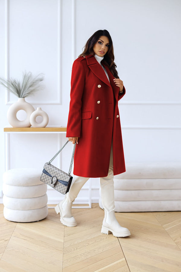 Women's Double-Breasted Long Coat