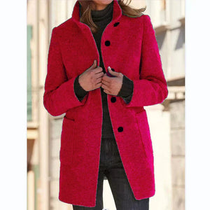 Stylish Mid-Length Women’s Winter Coat