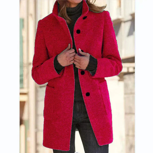 Stylish Mid-Length Women’s Winter Coat