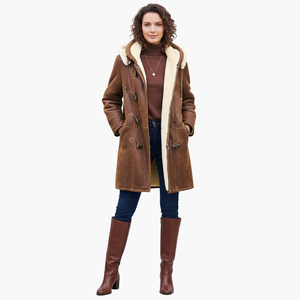 Women's Winter Coat with Hood and Synthetic Lining
