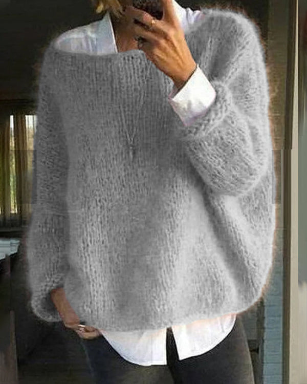 Women’s Soft Oversized Fuzzy Knit Sweater