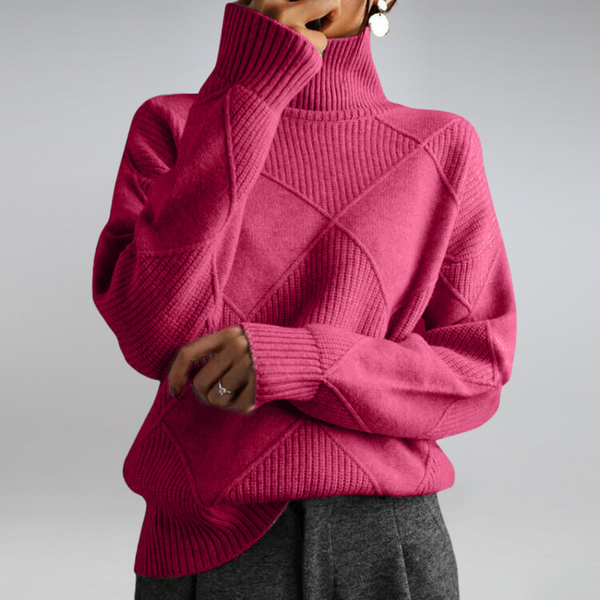 Soft Cable Knit Turtleneck Sweater for Women