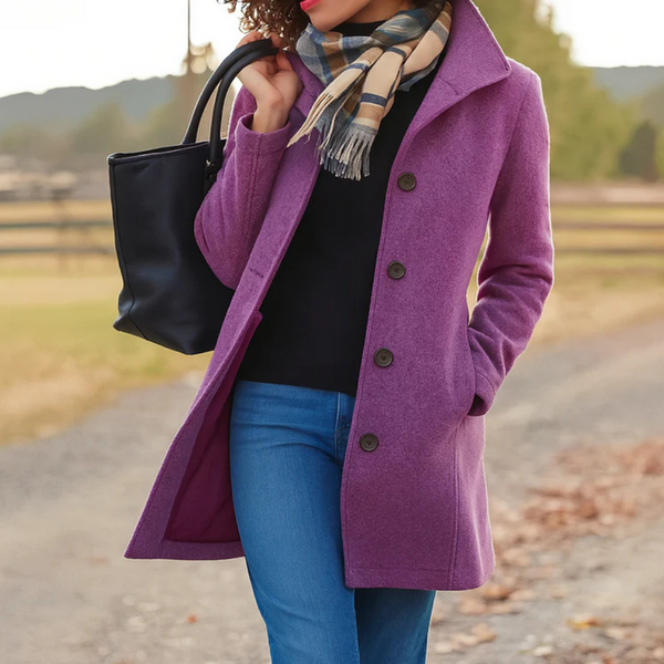 Women's Double-Breasted Mid-Length Winter Coat