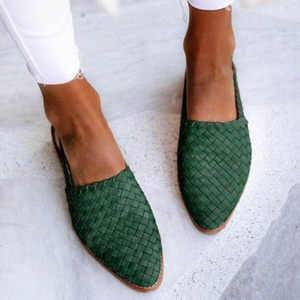 Women’s Woven Slip-On Slingback Pointed Toe Flats