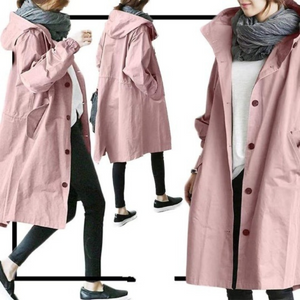 Women's Hooded Longline Trench Coat