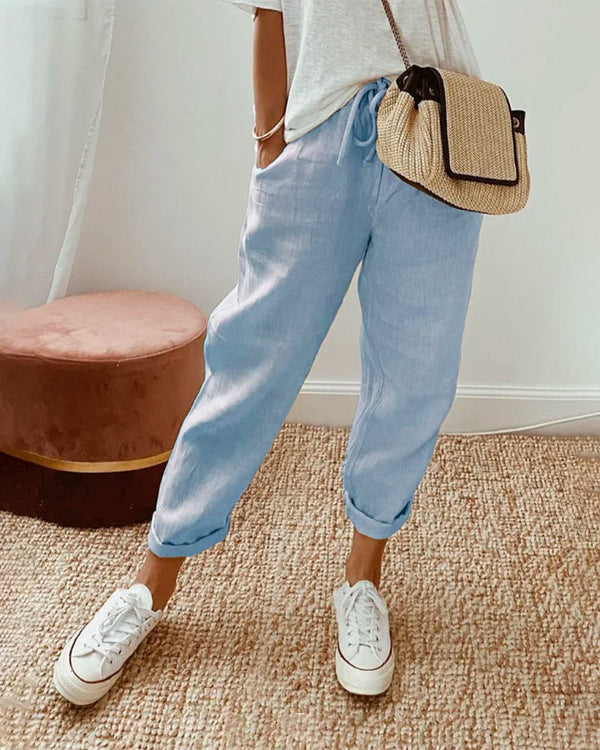 Women’s Relaxed Fit Drawstring Ankle Pants