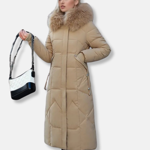 Luxury Faux Fur Hooded Long Puffer Coat