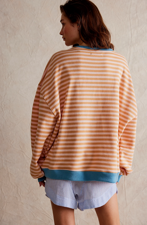 Women’s Oversized Striped Sweatshirt