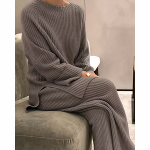 Relaxed Fit Women’s Sweater and Casual Pants Set