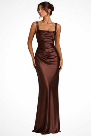 Women's Elegant Satin Mermaid Evening Gown