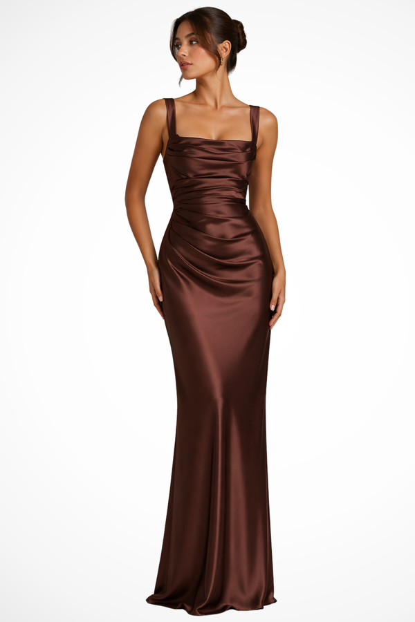 Women's Elegant Satin Mermaid Evening Gown