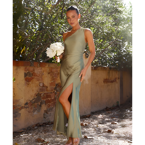 Women's Asymmetric Maxi Dress with Slit
