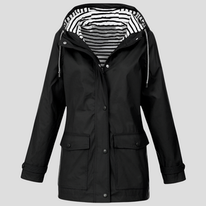 Women’s Casual Hooded Winter Jacket with Front Pockets and Relaxed Fit
