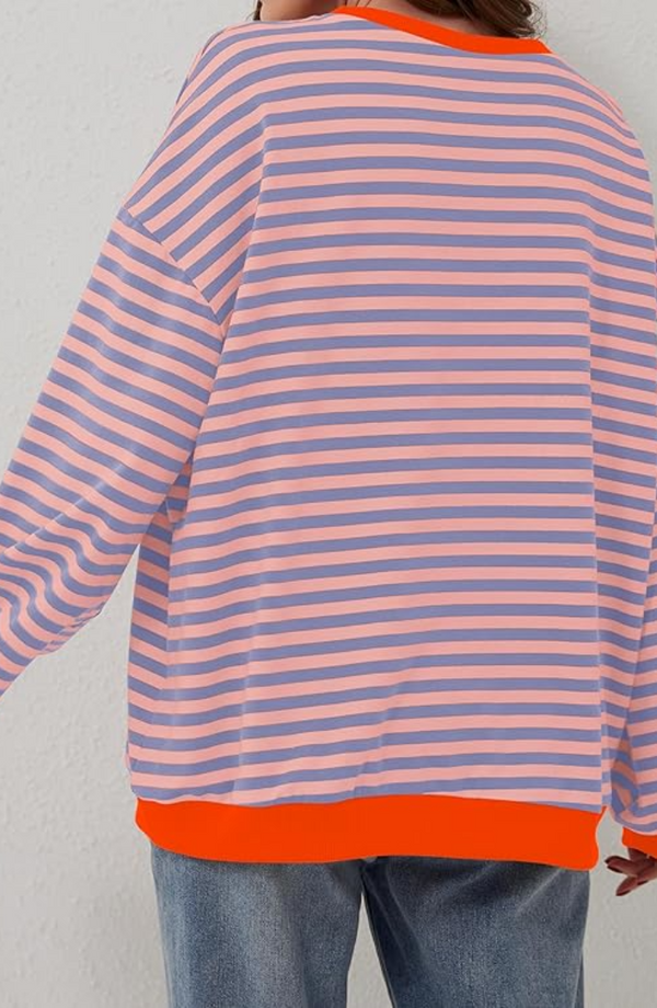 Women’s Oversized Striped Sweatshirt