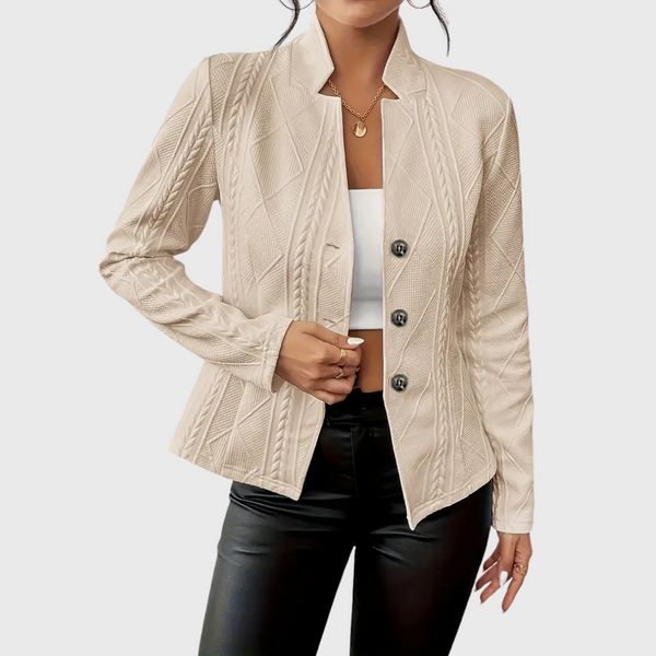 Blazer entallado para mujer con detalles refinados