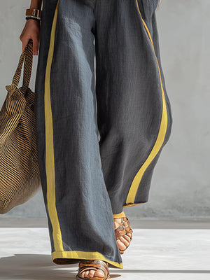 Women's Two Piece Wide Leg Pants Set with Sleeveless Top