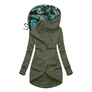 Women's Hooded Asymmetrical Zip Parka Jacket