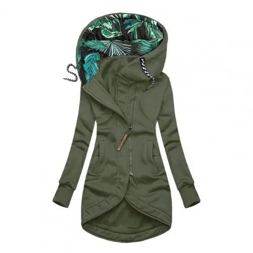 Women's Hooded Asymmetrical Zip Parka Jacket