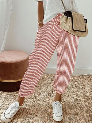 Women’s Relaxed Drawstring Tapered Casual Pants