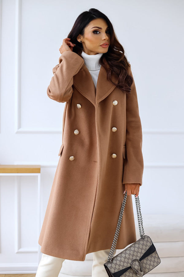 Women's Double-Breasted Long Coat