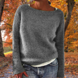 Women’s Loose Knit Sweater Relaxed Fit Pullover