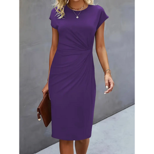 Stylish Midi Dress Short Sleeve