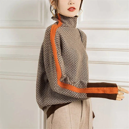 Women's Turtleneck Sweater with Timeless Elegant Fit